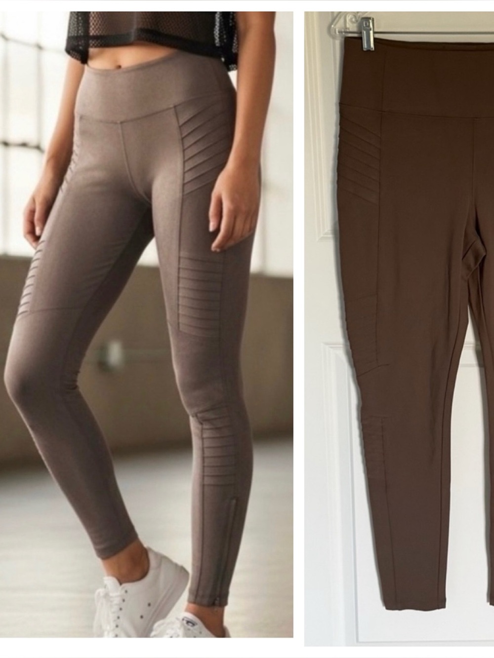 Athleta Brown Delancey Moto Leggings - 40037